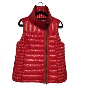 Neve Papaya Quilted Jamie Puffer Vest Off Center Zipper Size Medium.